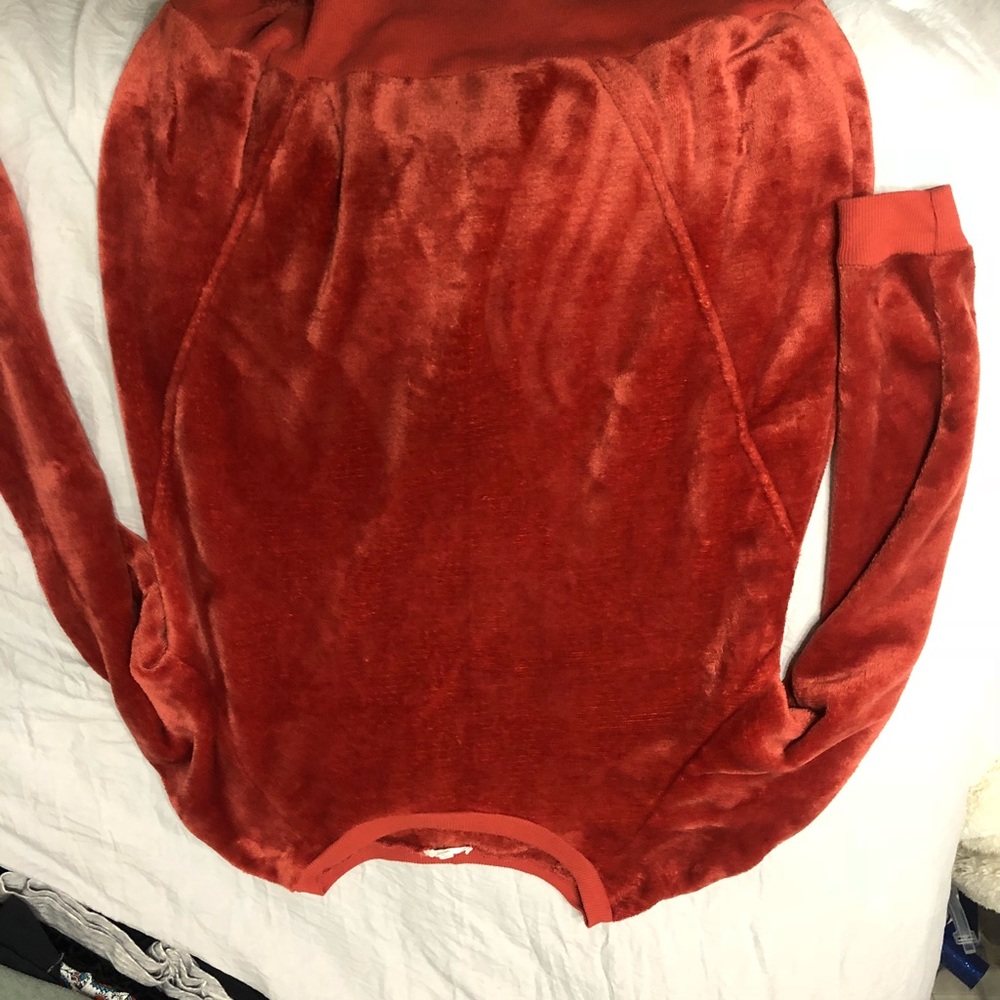 Dark orange Plush Sweater / Long Sleeve